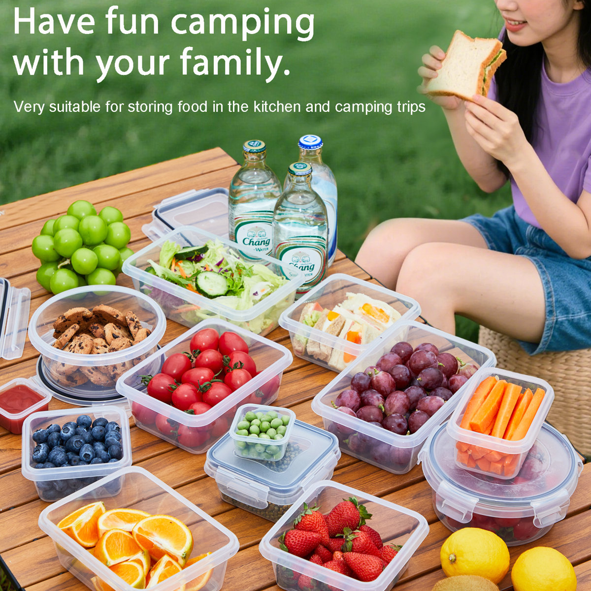 48Pcs Food Storage Containers Set Kitchen Organizers Meal Prep Container Airtight, BPA-Free Stackable Reusable Snack Lunch Containers, Easy-Snap Lids, Plastic Snapware(24Containers+24 Lids)Pantry And Kitchen Organization With Free Labels And Marker